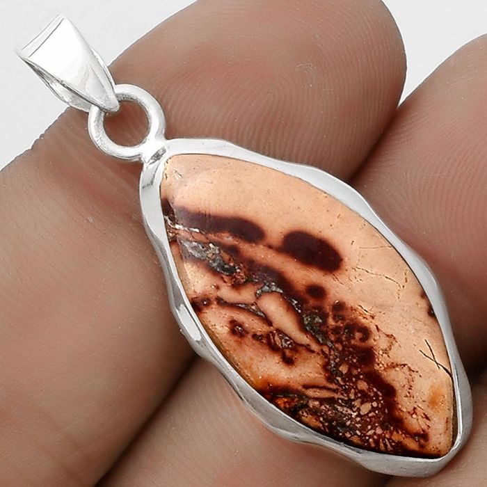 Natural Indian Paint Gemstone Pendant SDP120497 P-1110, 14x28 mm