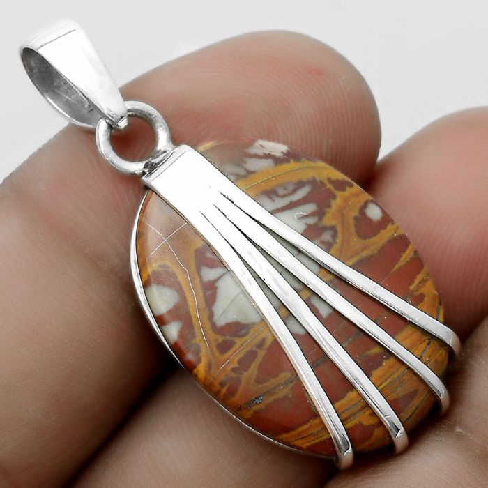 Natural Noreena Jasper Pendant SDP120978 P-1302, 18x26 mm