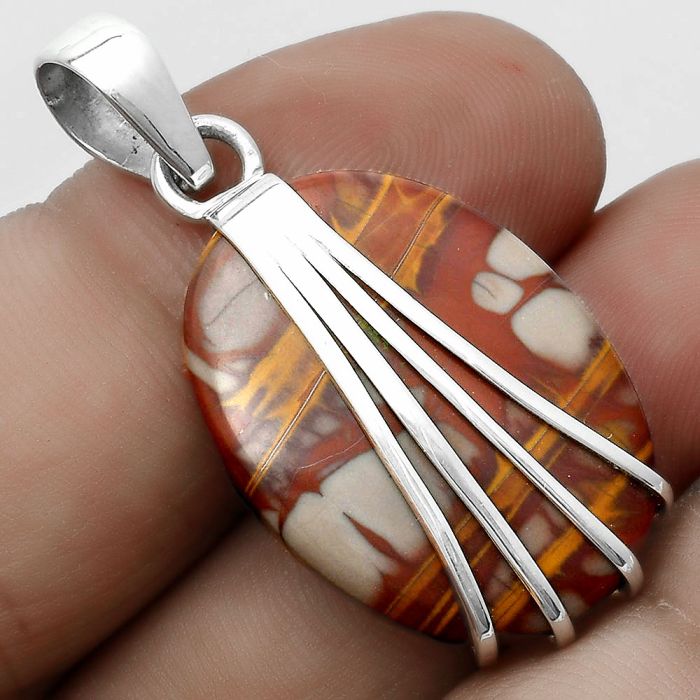 Natural Noreena Jasper Pendant SDP120999 P-1302, 19x26 mm