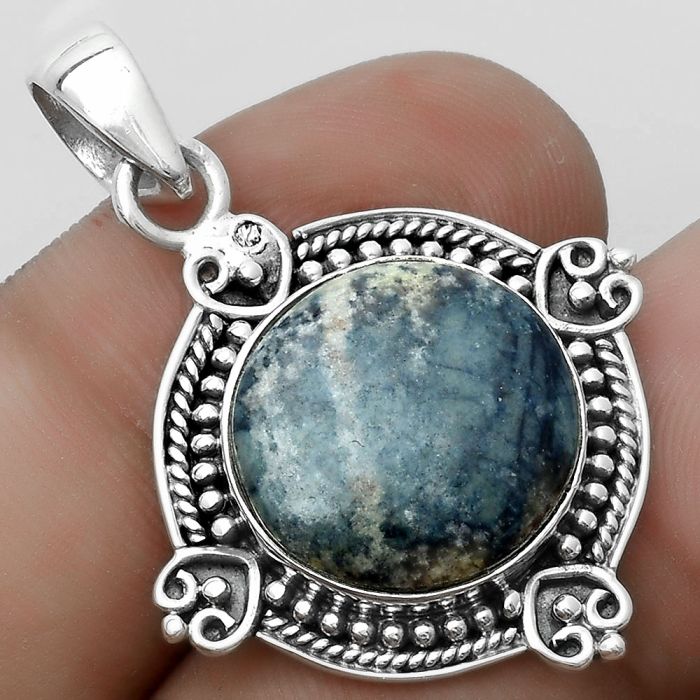 Natural Blue Scheelite - Turkey Pendant SDP121035 P-1040, 15x15 mm