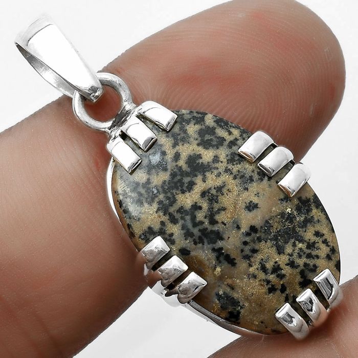 Natural Russian Honey Dendrite Opal Pendant SDP121134 P-1564, 17x24 mm