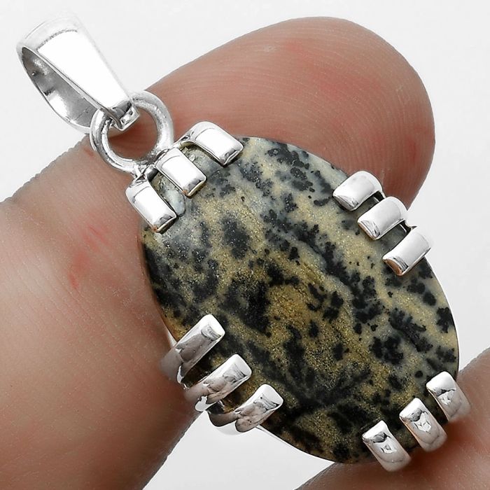 Natural Russian Honey Dendrite Opal Pendant SDP121141 P-1564, 16x23 mm