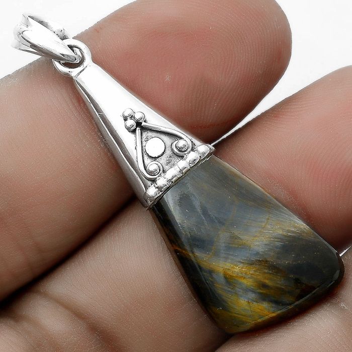 Natural Pietersite - Namibia Pendant SDP121165 P-1139, 15x27 mm