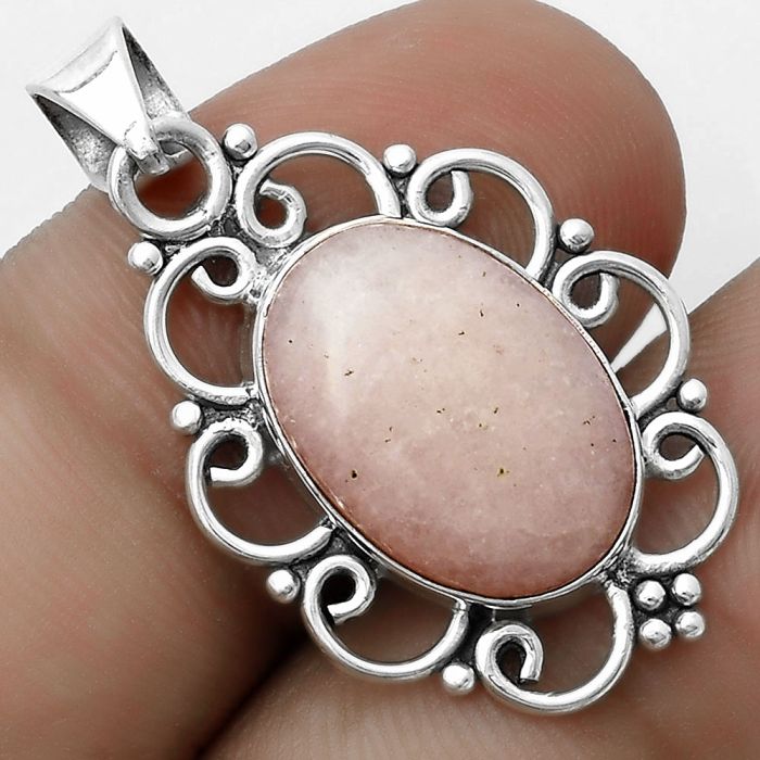 Natural Pink Scolecite Pendant SDP121244 P-1699, 11x16 mm