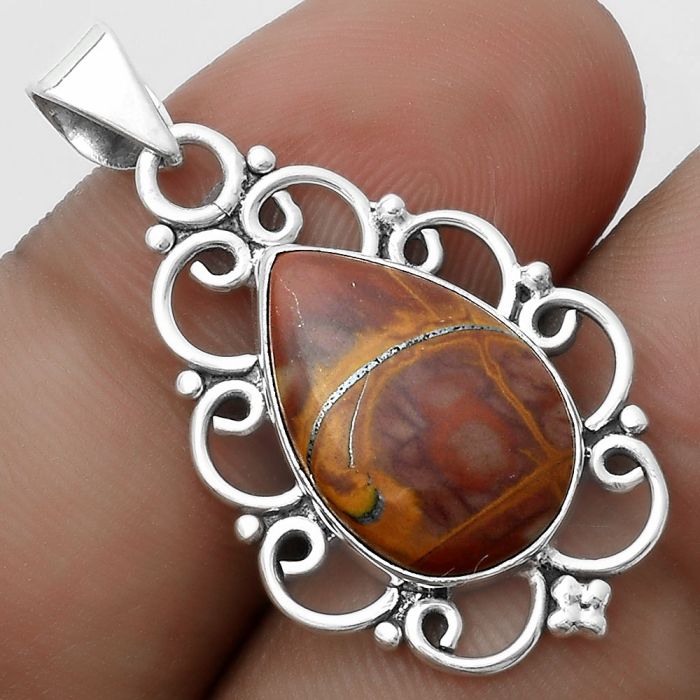 Natural Noreena Jasper Pendant SDP121248 P-1699, 11x16 mm