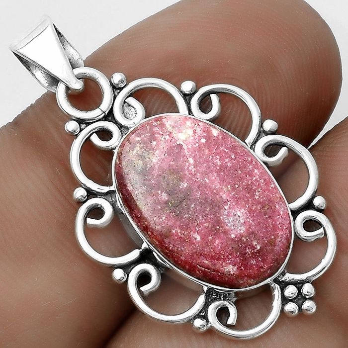 Natural Pink Thulite - Norway Pendant SDP121256 P-1699, 11x16 mm