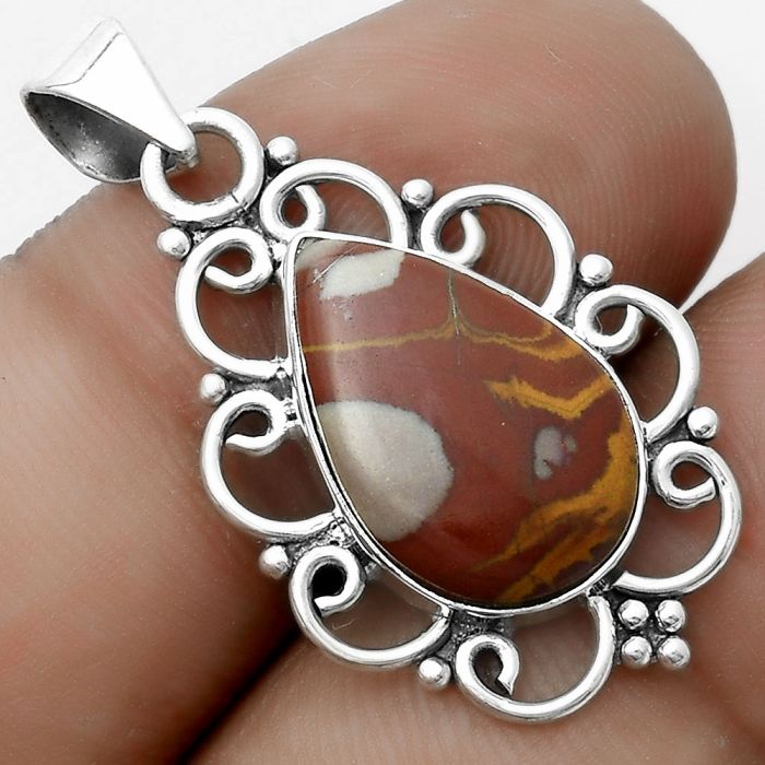 Natural Noreena Jasper Pendant SDP121262 P-1699, 11x16 mm