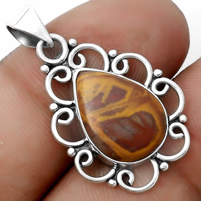 Natural Noreena Jasper Pendant SDP121263 P-1699, 11x16 mm