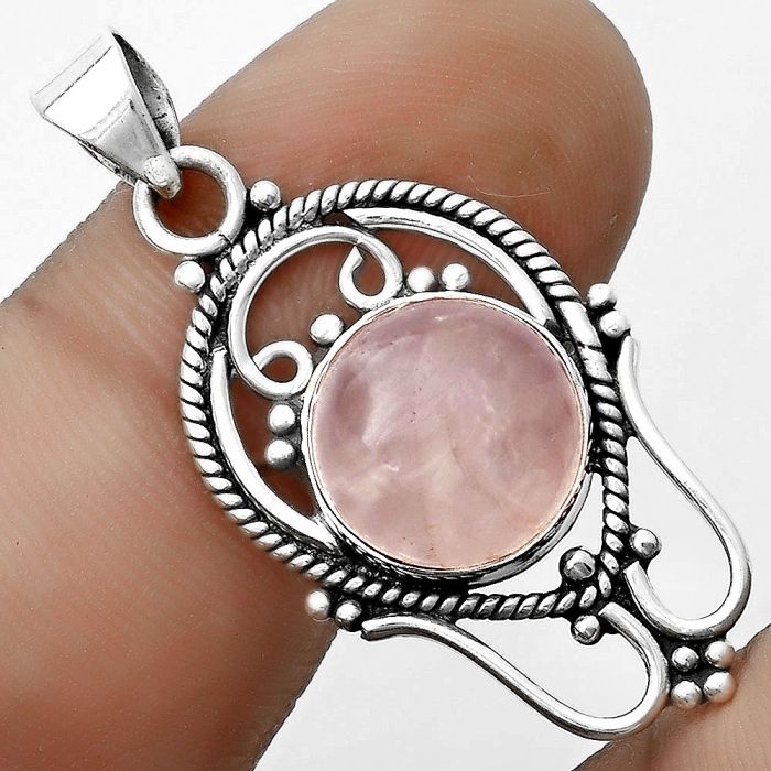 Natural Rose Quartz - Madagascar Pendant SDP121315 P-1681, 11x11 mm