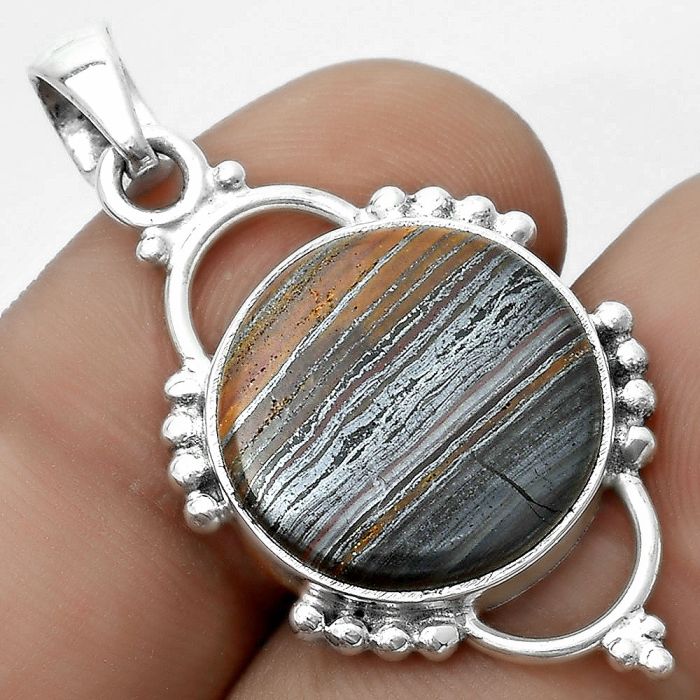 Natural Iron Tiger Eye Pendant SDP121391 P-1639, 16x16 mm