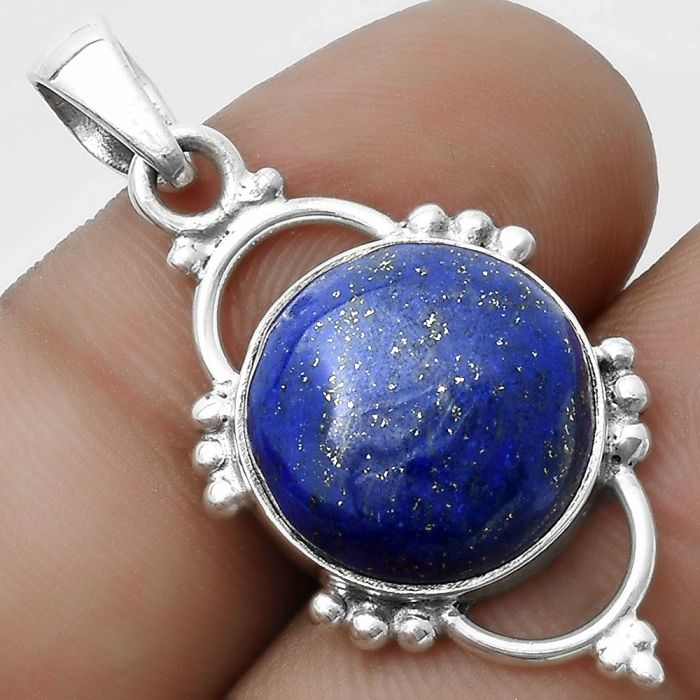 Natural Lapis - Afghanistan Pendant SDP121405 P-1639, 14x14 mm