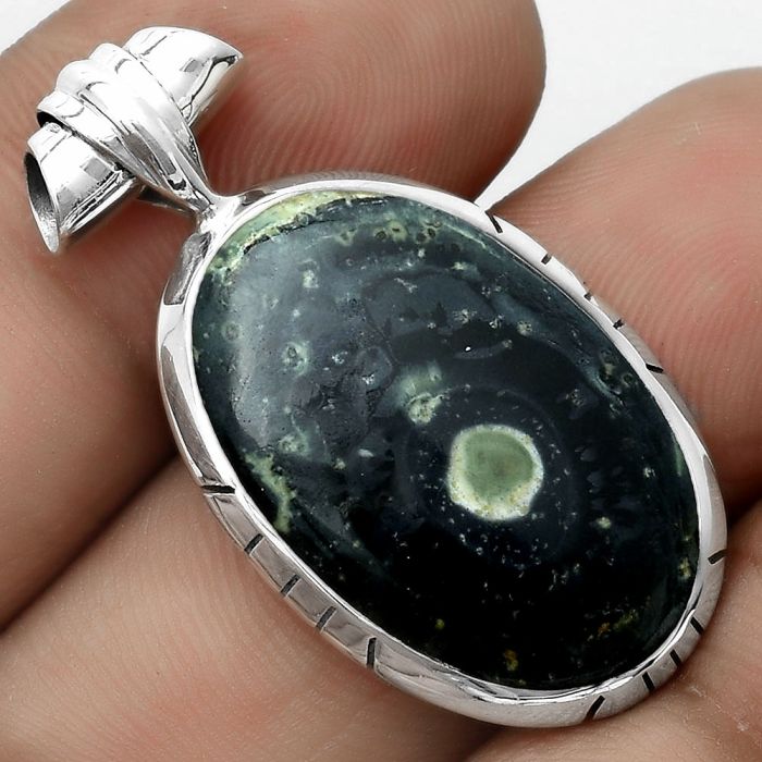 Natural Star Galaxy Jasper Pendant SDP121658 P-1667, 16x25 mm