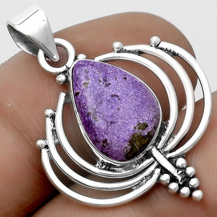 Lotus - Purpurite - South Africa Pendant SDP122386 P-1702, 10x14 mm