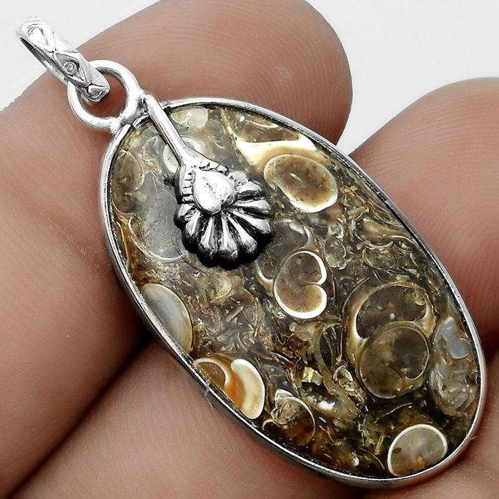 Natural Turtella Jasper - USA Pendant SDP122530 P-1700, 18x31 mm