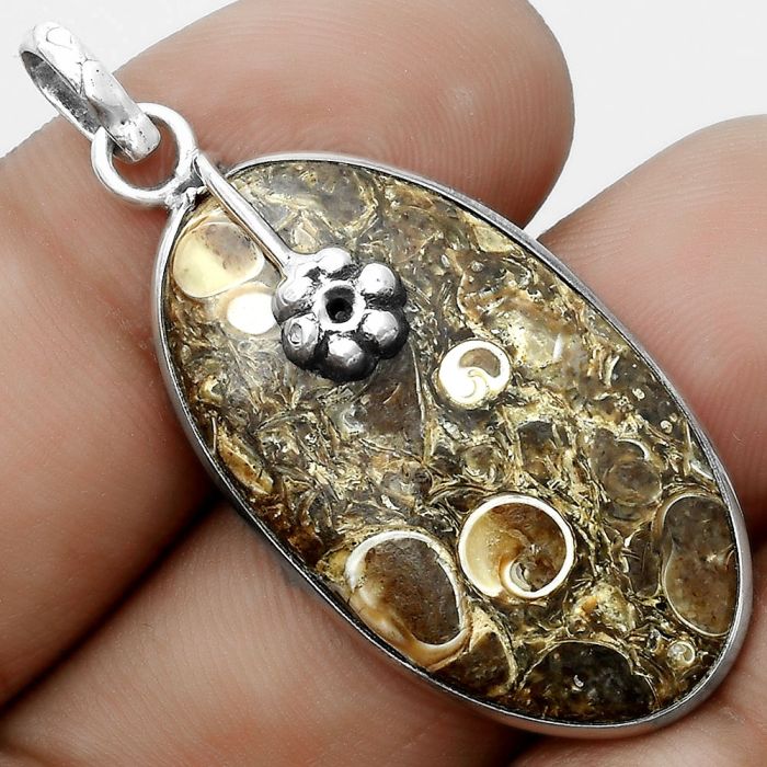 Natural Turtella Jasper - USA Pendant SDP122592 P-1700, 18x32 mm