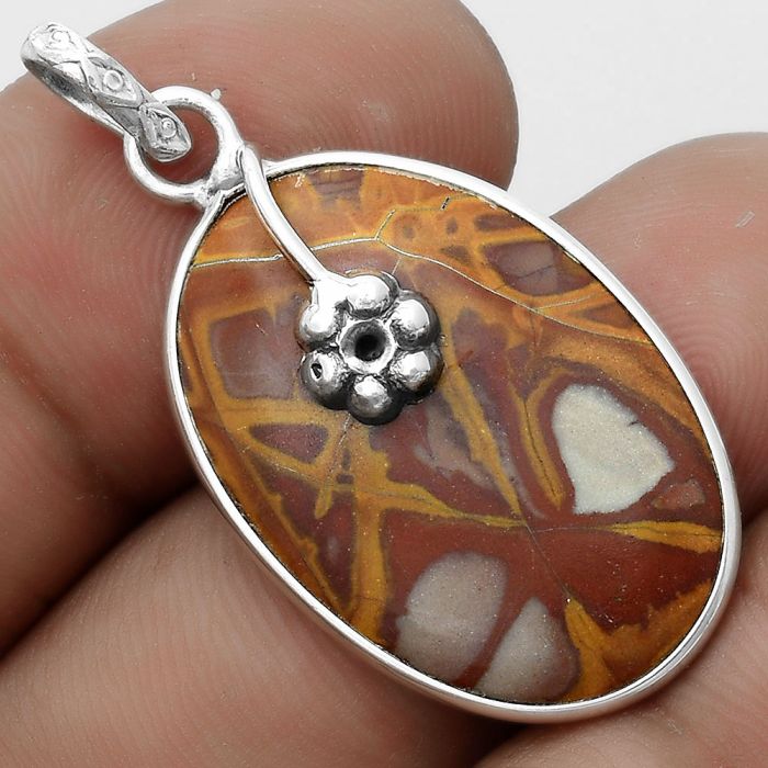 Natural Noreena Jasper Pendant SDP122598 P-1700, 18x26 mm