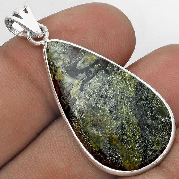 Dragon Blood Stone - South Africa Pendant SDP122734 P-1001, 17x31 mm