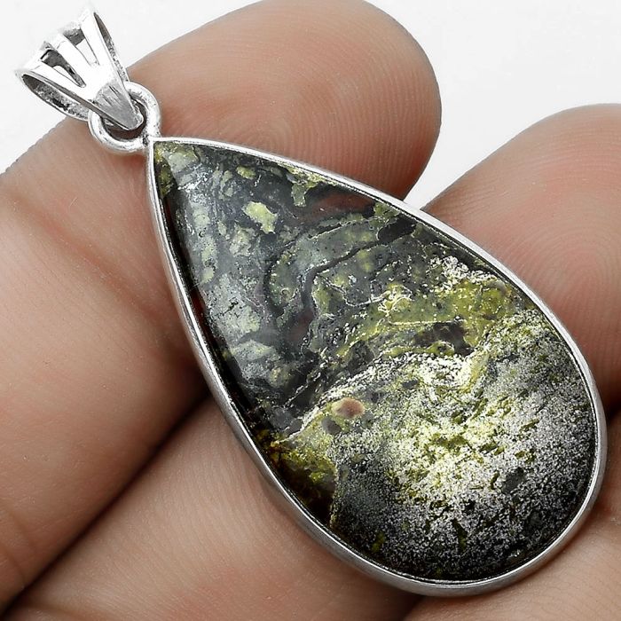 Dragon Blood Stone - South Africa Pendant SDP122823 P-1001, 18x33 mm