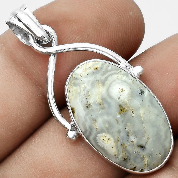 Natural Ocean Jasper - Madagascar Pendant SDP123432 P-1031, 14x23 mm