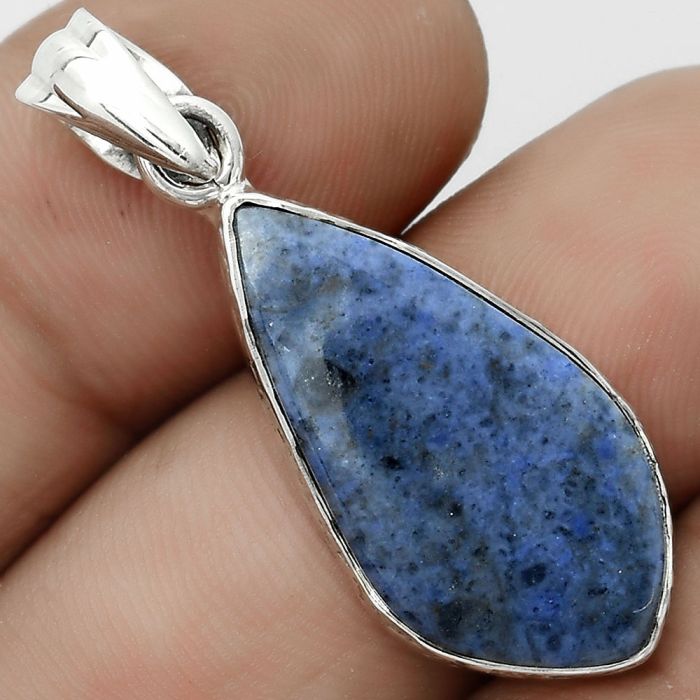 Natural Dumortierite Quartz Pendant SDP123559 P-1001, 14x26 mm