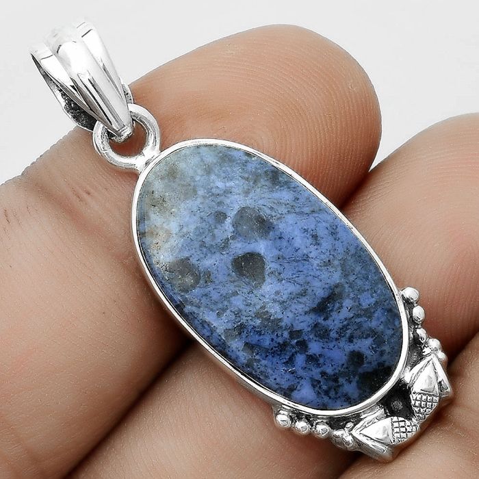 Natural Dumortierite Quartz Pendant SDP123666 P-1102, 14x24 mm