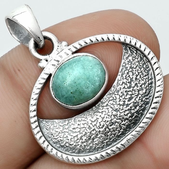 Natural Paraiba Amazonite Pendant SDP123694 P-1630, 8x10 mm