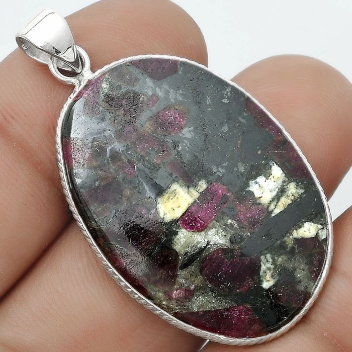 Natural Russian Eudialyte Pendant SDP123705 P-1001, 24x34 mm