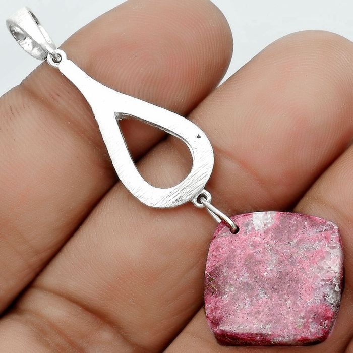 Natural Pink Thulite - Norway Pendant SDP123725 P-1595, 17x17 mm