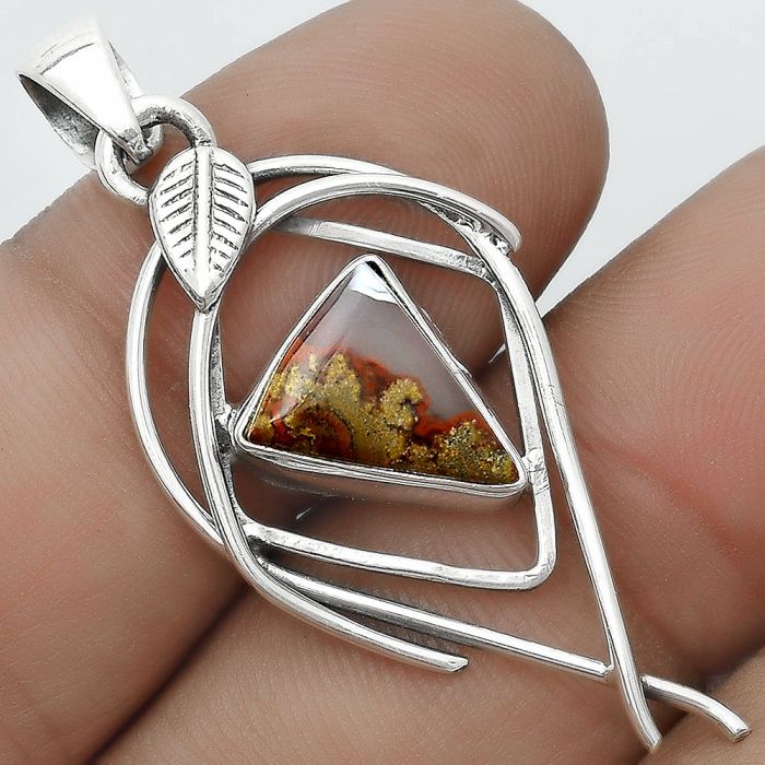 Natural Rare Cady Mountain Agate Pendant SDP123753 P-1504, 10x12 mm