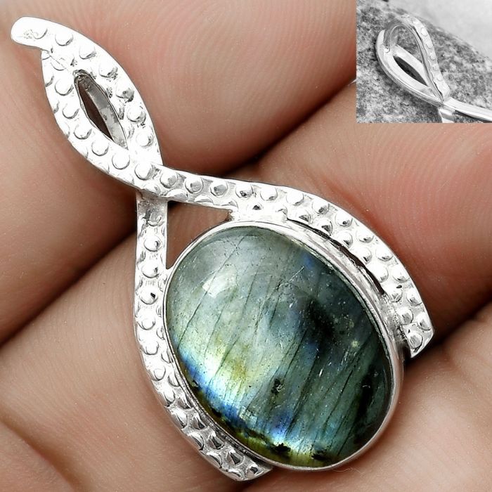 Spectrolite Labradorite - Finland Pendant SDP123785 P-1549, 12x17 mm