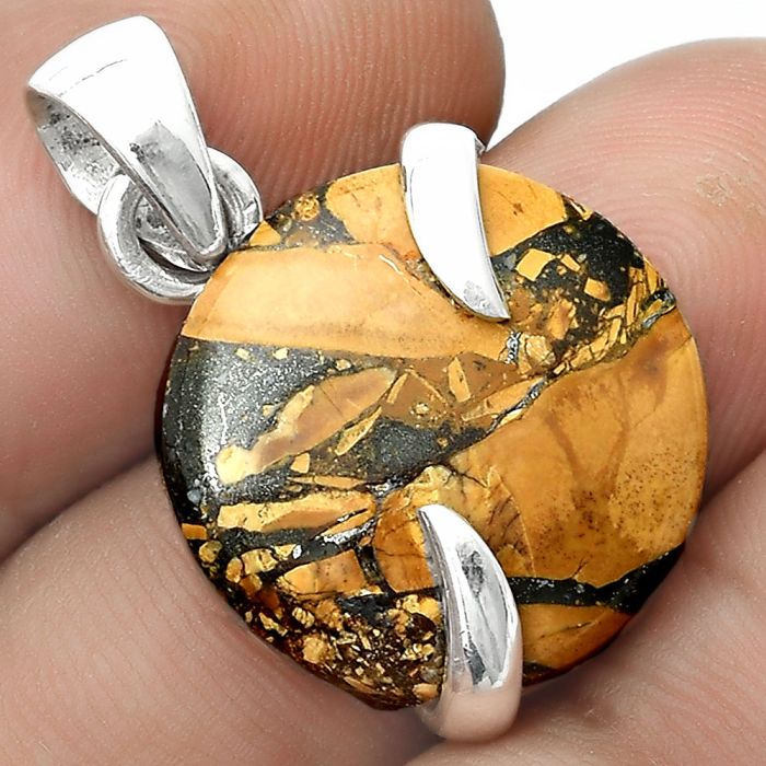 Natural Coquina Fossil Jasper - India Pendant SDP123834 P-1560, 18x18 mm