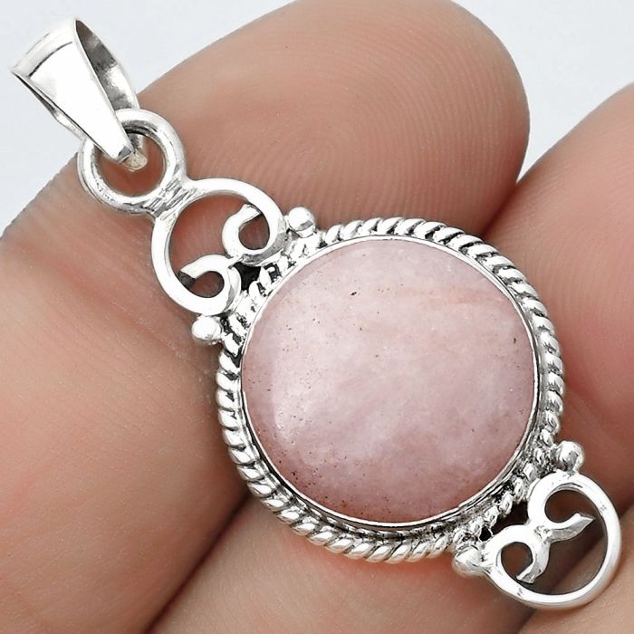 Natural Pink Scolecite Pendant SDP124055 P-1696, 14x14 mm