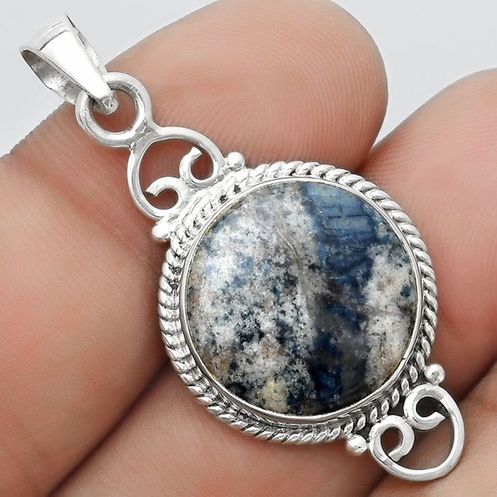 Natural Blue Scheelite - Turkey Pendant SDP124061 P-1696, 17x17 mm