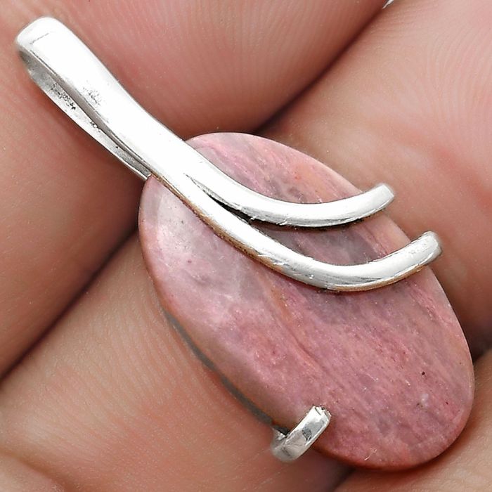 Natural Pink Tulip Quartz Pendant SDP124299 P-1165, 13x21 mm