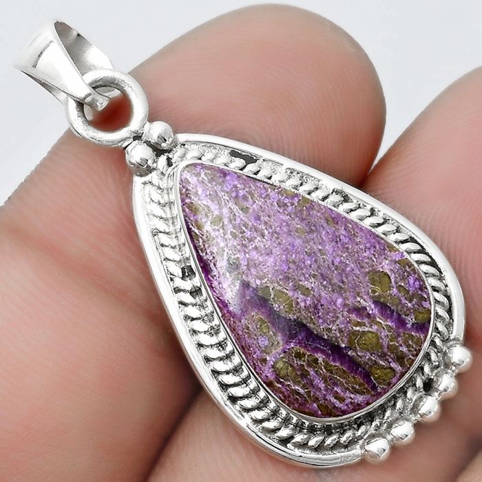 Natural Purpurite - South Africa Pendant SDP124357 P-1511, 13x20 mm