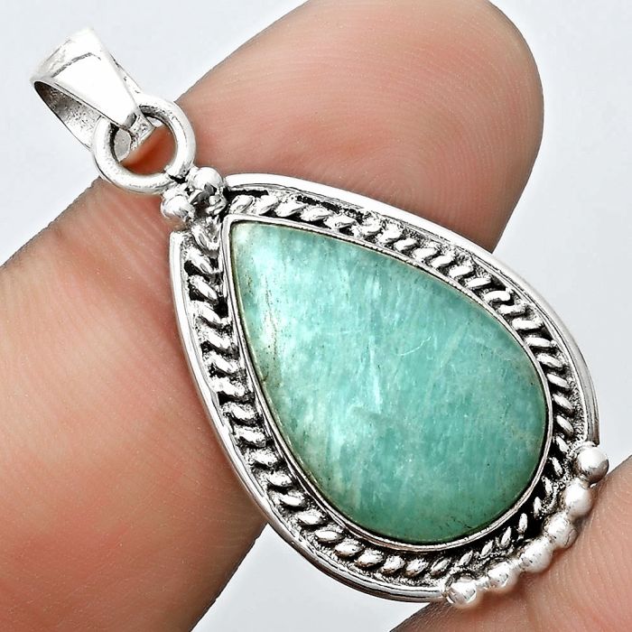 Natural Paraiba Amazonite Pendant SDP124385 P-1511, 13x21 mm