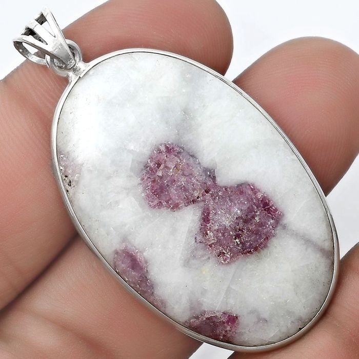 Natural Pink Tourmaline in Quartz Pendant SDP124418 P-1001, 25x39 mm