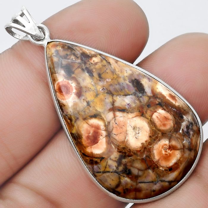 Natural Mexican Bird Eye Pendant SDP124605 P-1001, 23x37 mm