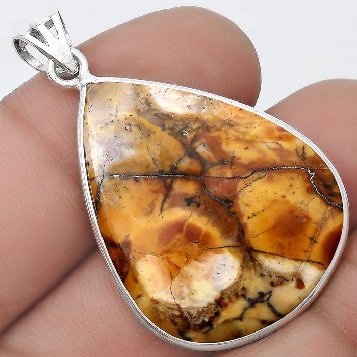 Natural Mexican Bird Eye Pendant SDP124616 P-1001, 25x31 mm