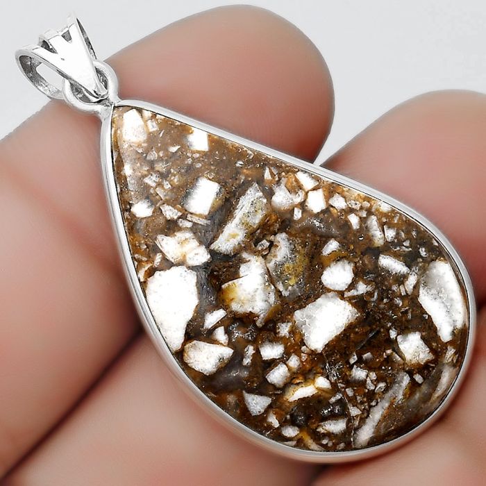 Natural Wild Horse Jasper Pendant SDP124639 P-1001, 21x34 mm