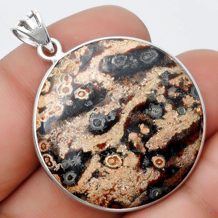 Natural Viper Skin Jasper Pendant SDP124959 P-1001, 30x30 mm