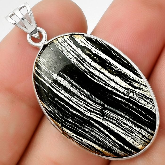 Natural Silver Leaf Obsidian Pendant SDP125004 P-1001, 20x30 mm