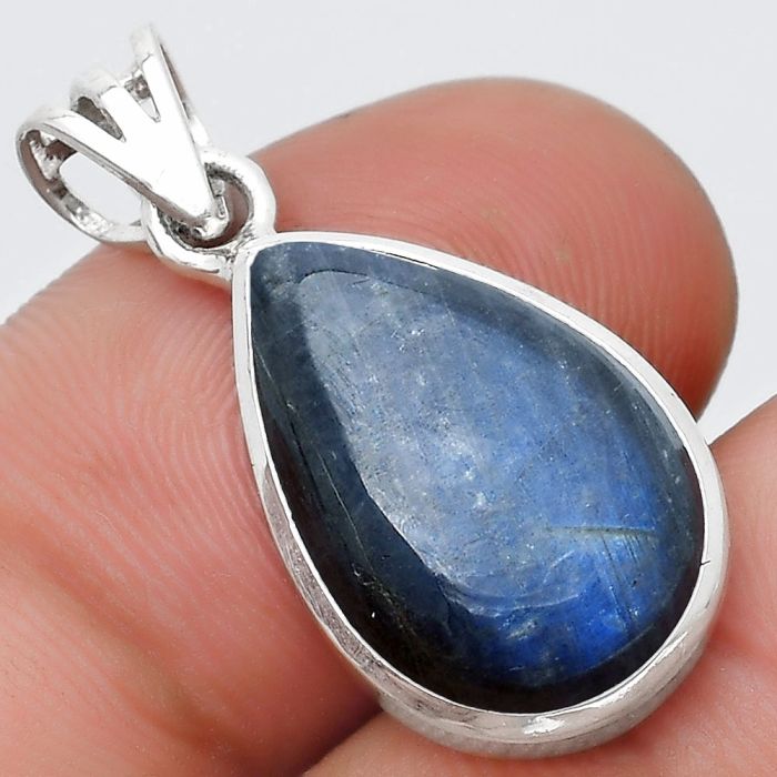 Blue Fire Labradorite - Madagascar Pendant SDP125293 P-1002, 12x18 mm