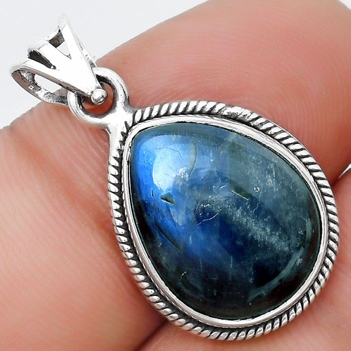 Blue Fire Labradorite - Madagascar Pendant SDP125326 P-1056, 13x16 mm