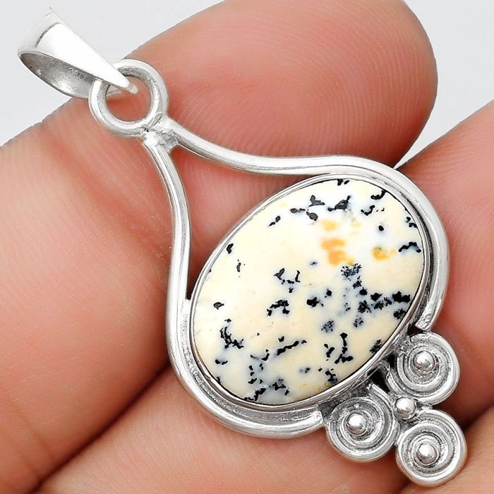 Natural Russian Honey Dendrite Opal Pendant SDP125383 P-1473, 13x18 mm