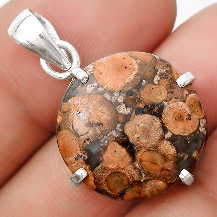 Natural Poppy Jasper Pendant SDP126133 P-1013, 19x19 mm