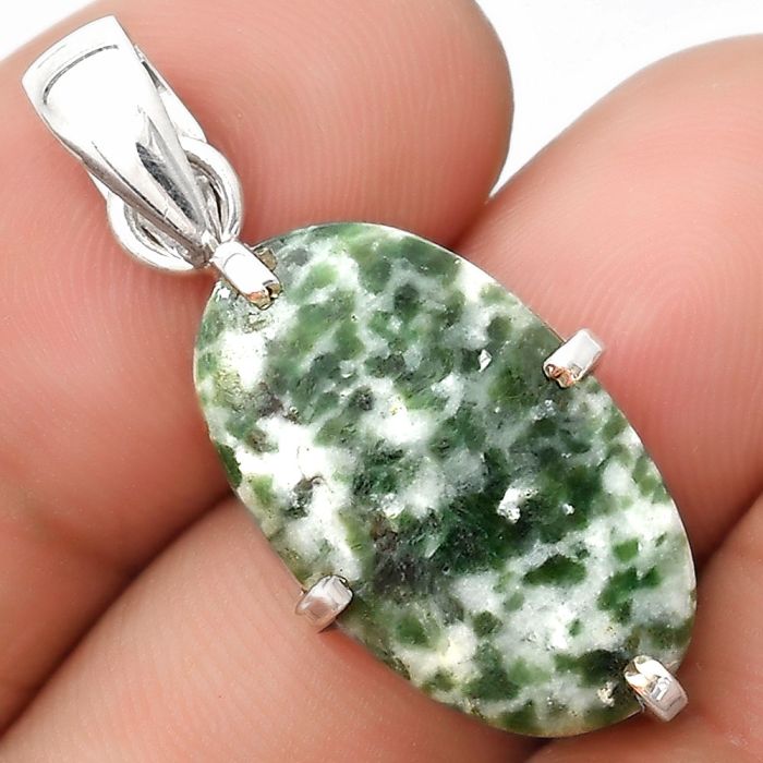 Natural Dioptase Pendant SDP126143 P-1013, 13x22 mm