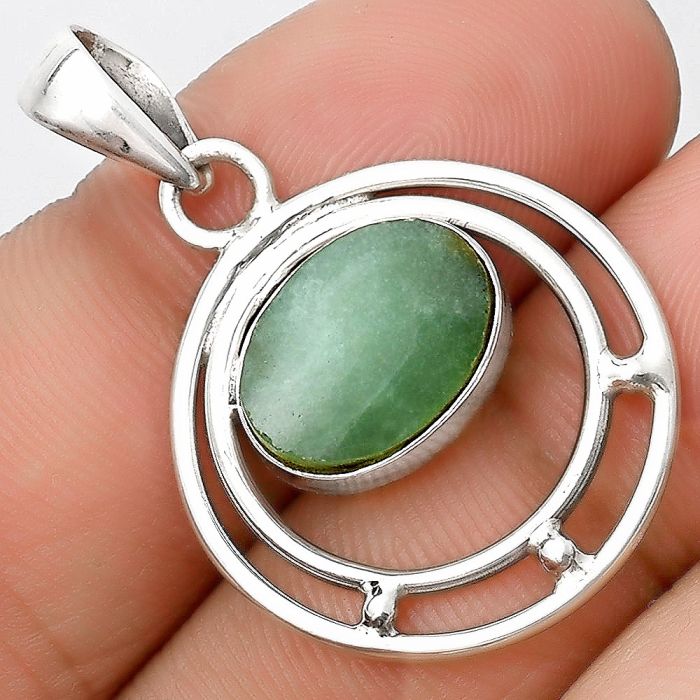 Natural Boulder Chrysoprase - Australia Pendant SDP126190 P-1712, 9x13 mm