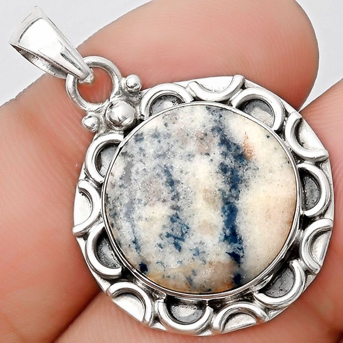 Natural Blue Scheelite - Turkey Pendant SDP126255 P-1242, 17x17 mm