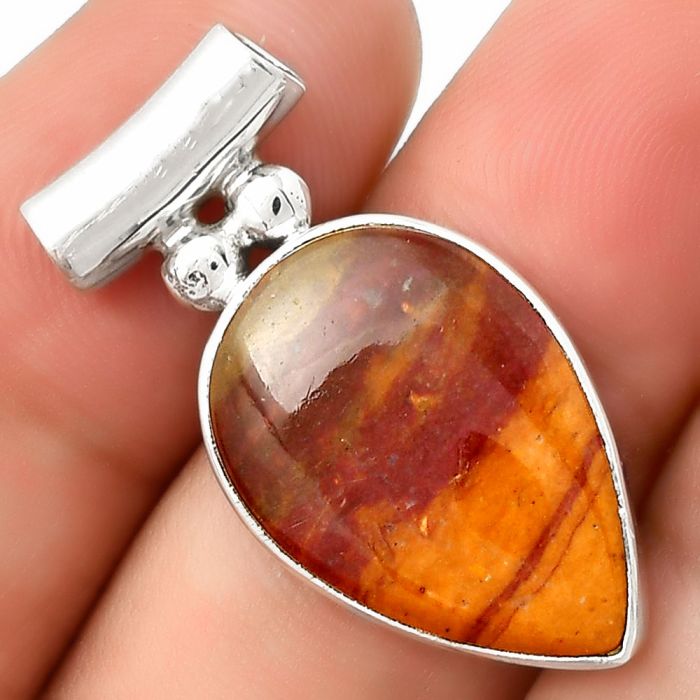 Natural Red Mookaite Pendant SDP126541 P-1259, 15x21 mm